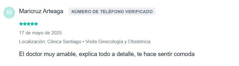 Testimonio consulta gineco obstetra